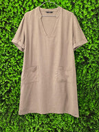 George Natural Linen-Look Shift Dress