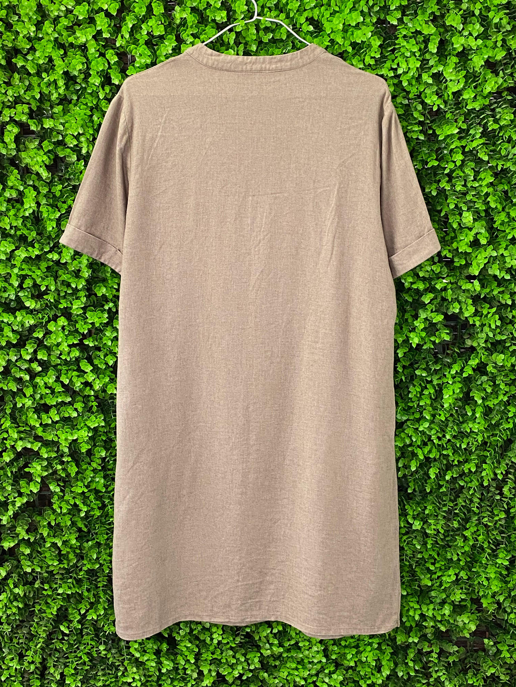 George Natural Linen-Look Shift Dress