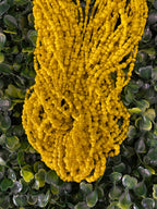 Yellow Multi-Strand Beaded Statement Necklace