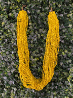 Yellow Multi-Strand Beaded Statement Necklace