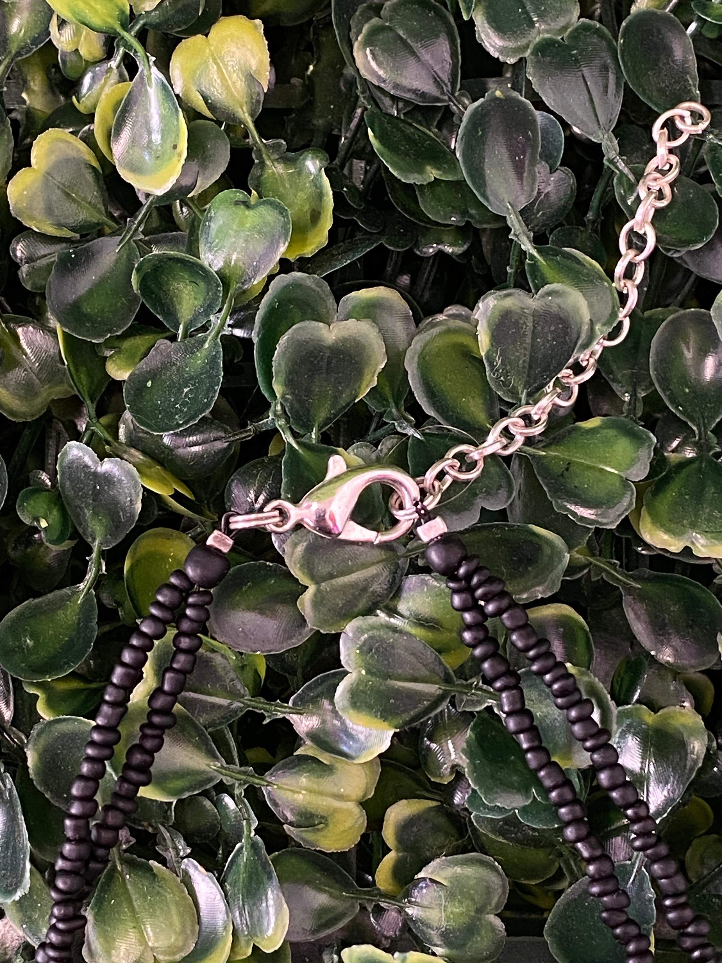 Geometric Beaded Statement Necklace
