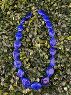 Statement Blue Beaded Necklace