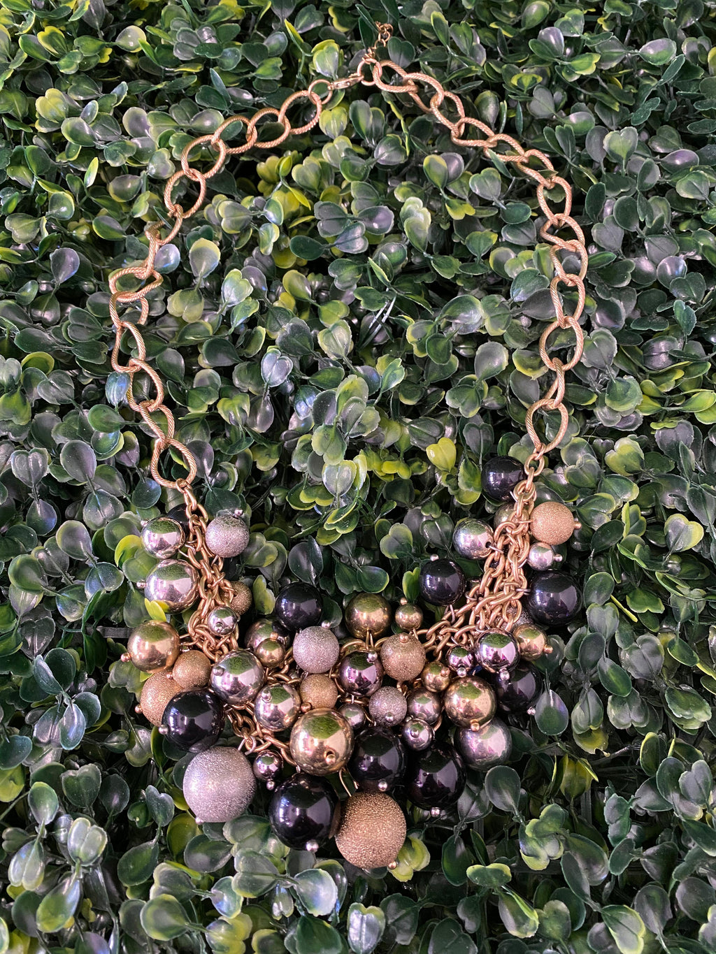 Statement Cluster Bead Necklace
