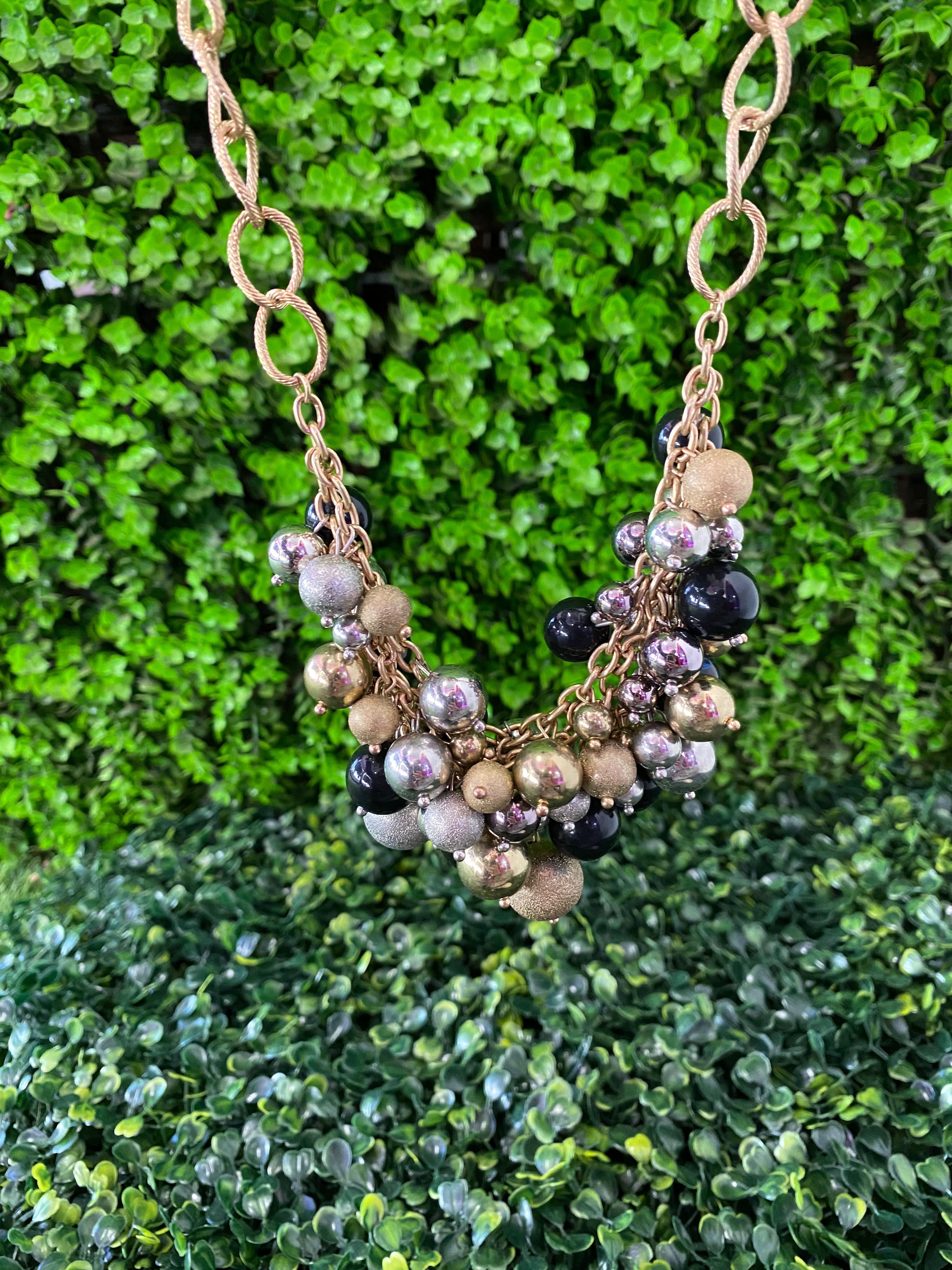 Statement Cluster Bead Necklace
