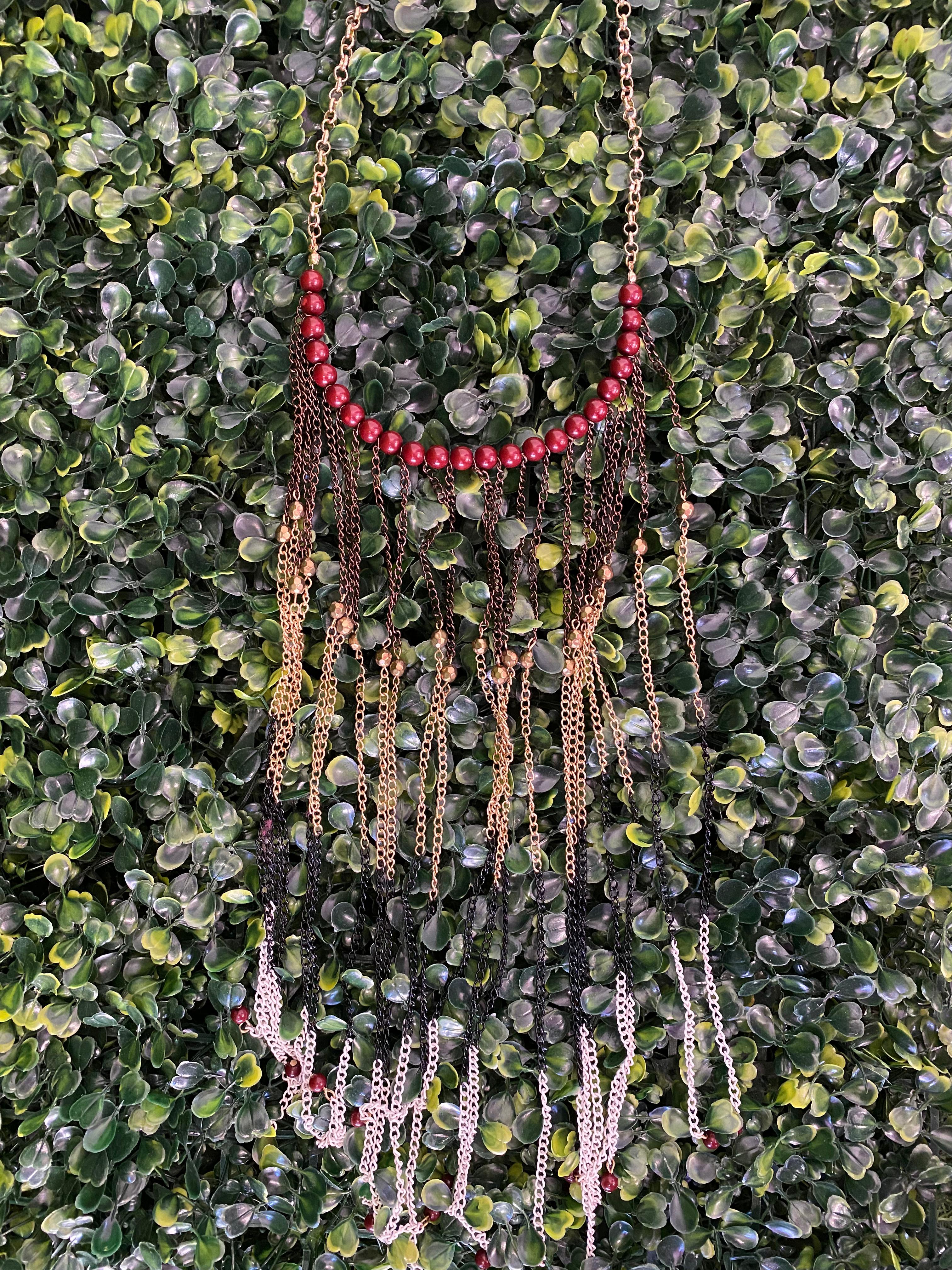 Long Fringe Chain Necklace