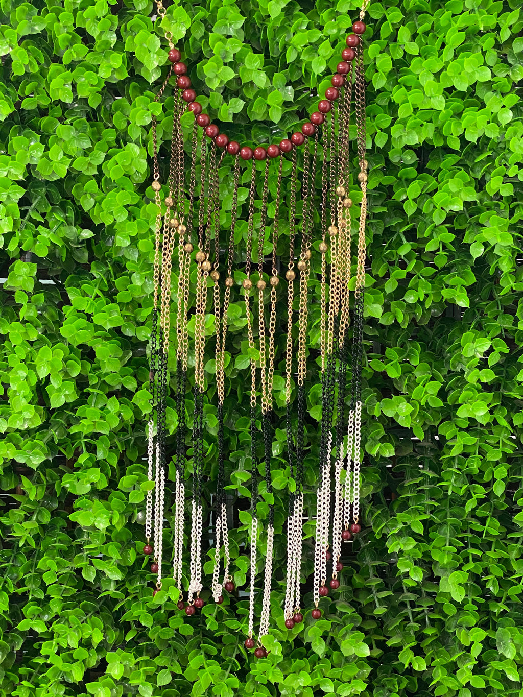 Long Fringe Chain Necklace