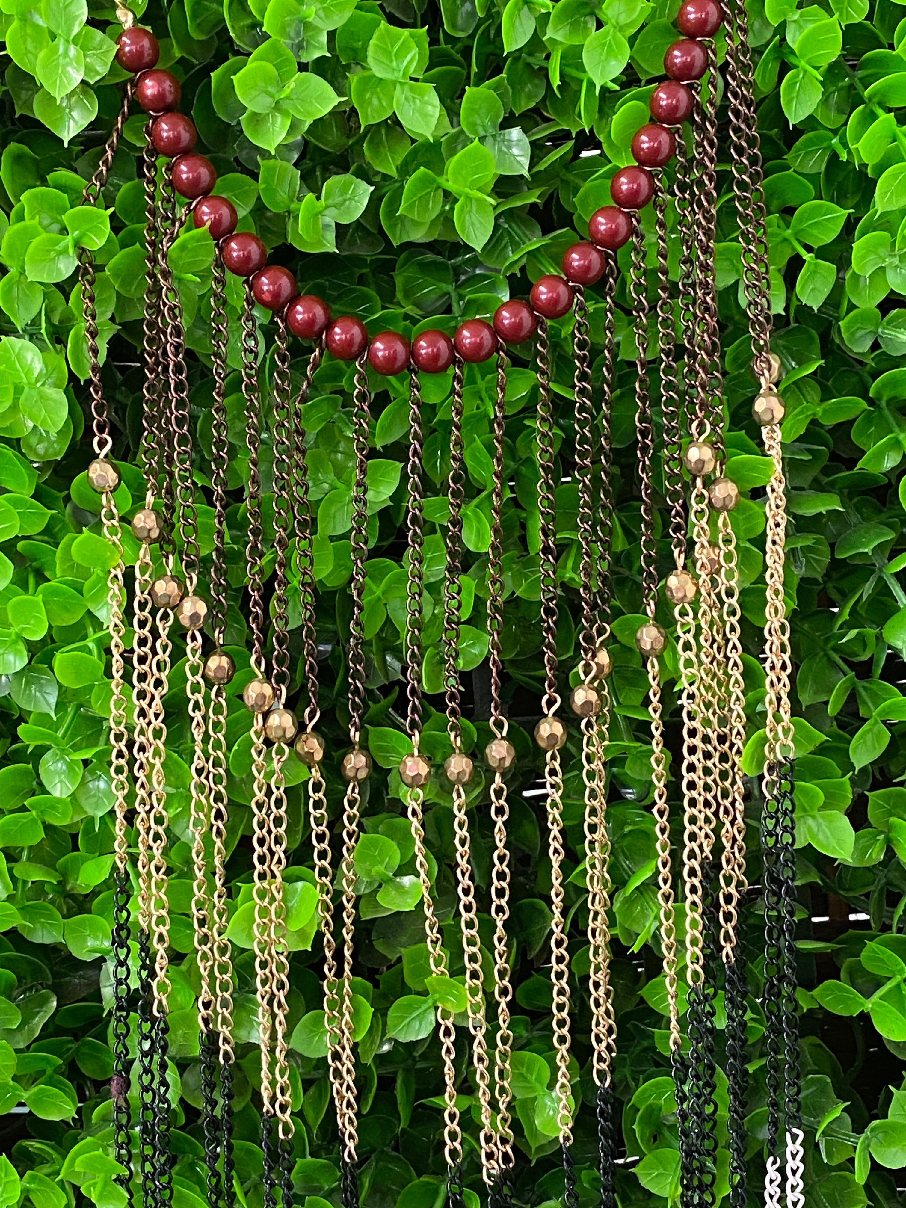 Long Fringe Chain Necklace