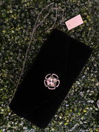 Black Velvet Evening Clutch Bag