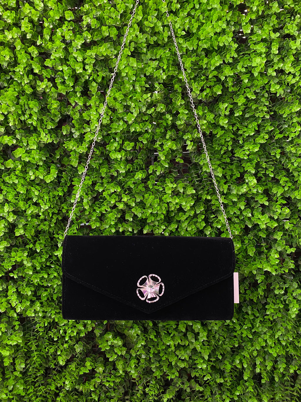 Black Velvet Evening Clutch Bag