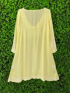 Pringle of Scotland Yellow Embroidered Tunic Dress