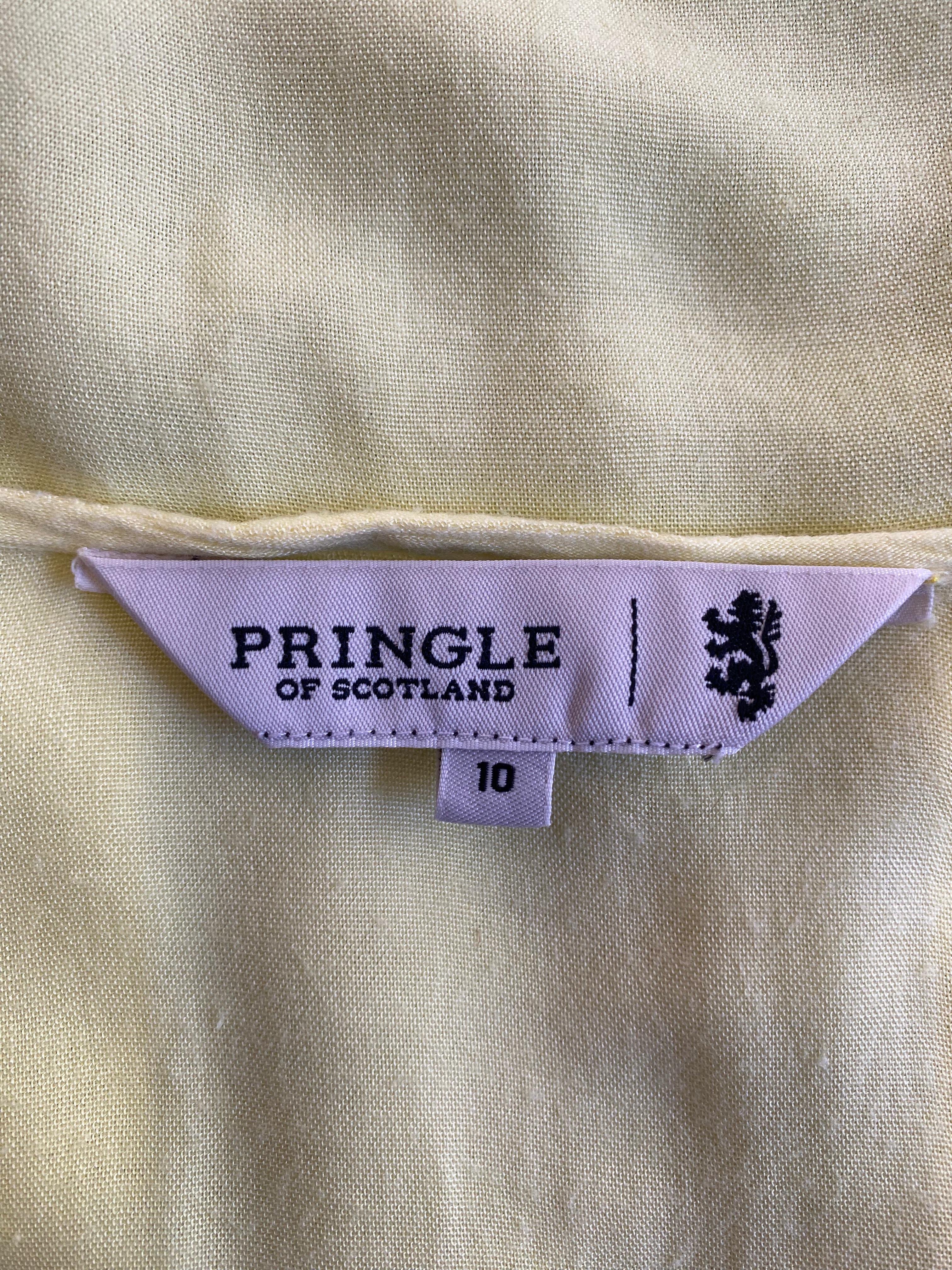 Pringle of Scotland Yellow Embroidered Tunic Dress