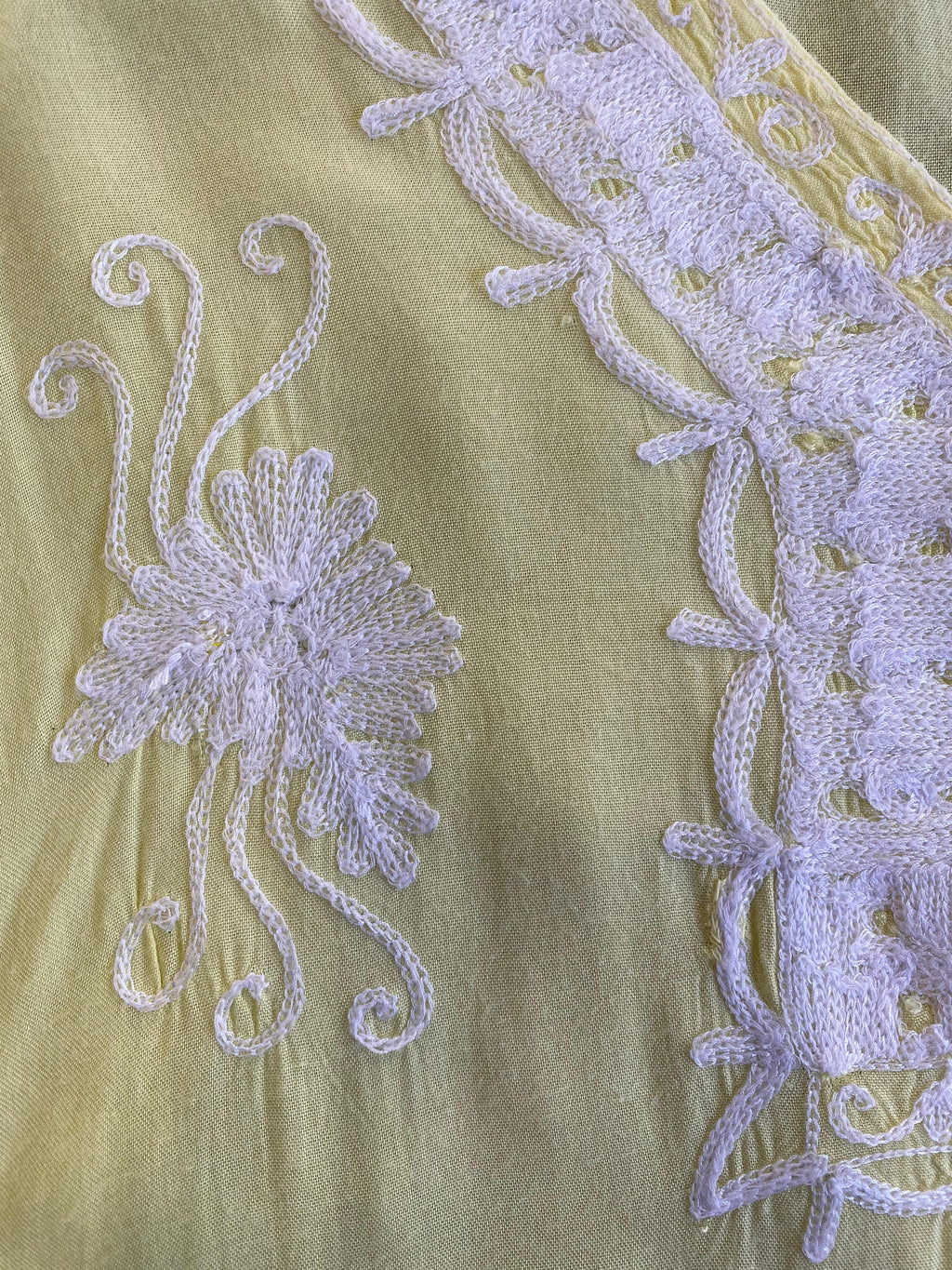 Pringle of Scotland Yellow Embroidered Tunic Dress