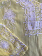 Pringle of Scotland Yellow Embroidered Tunic Dress