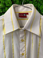 Life by Andre Martin White & Yellow Striped Shirt