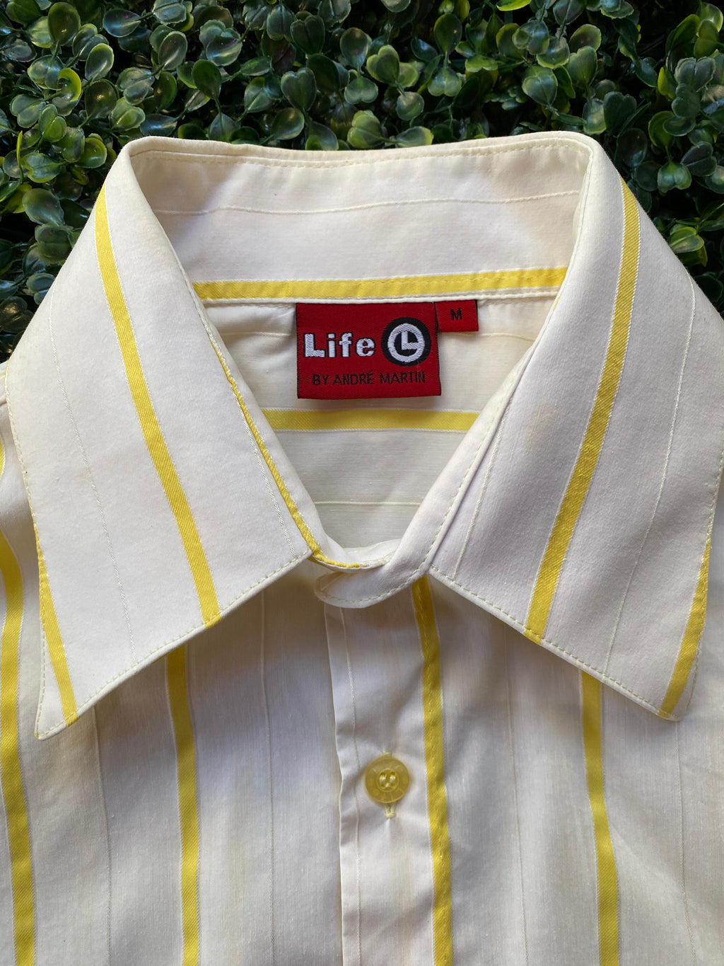 Life by Andre Martin White & Yellow Striped Shirt