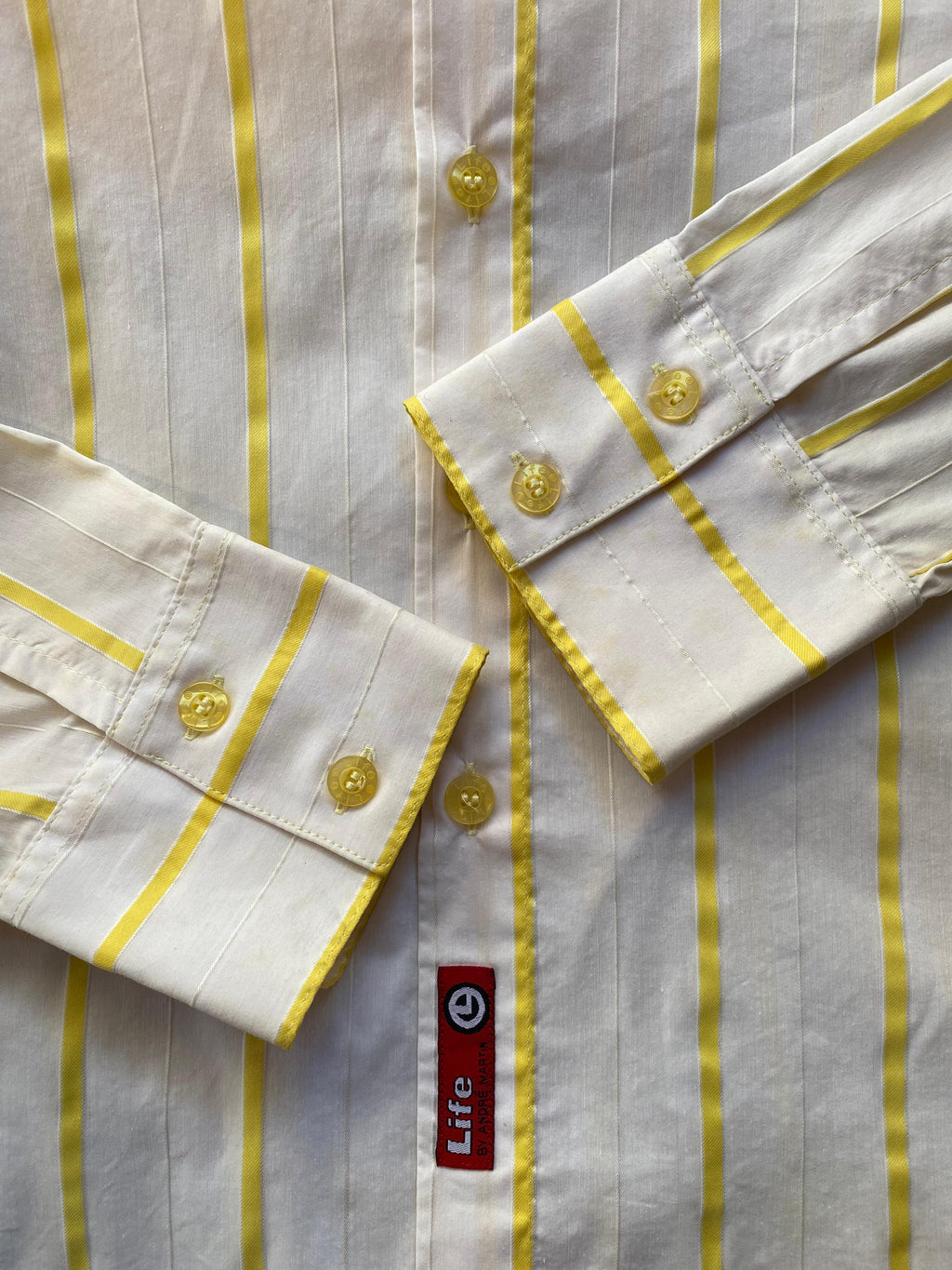 Life by Andre Martin White & Yellow Striped Shirt
