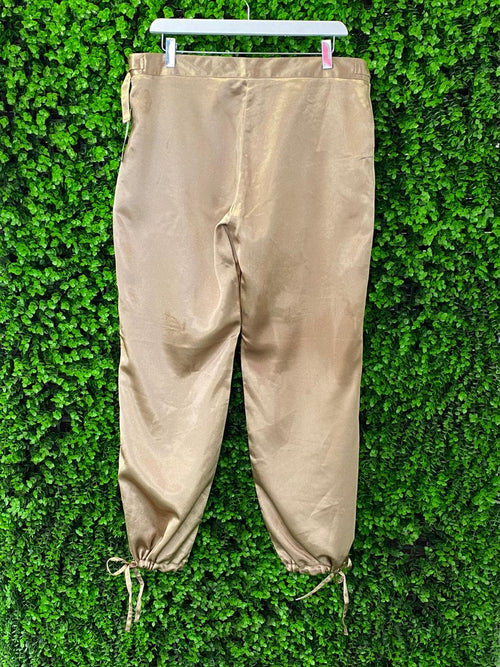 Gold Satin Cargo Pants