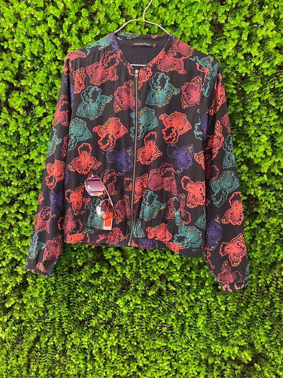 Monoprix Femme Floral Zip Jacket