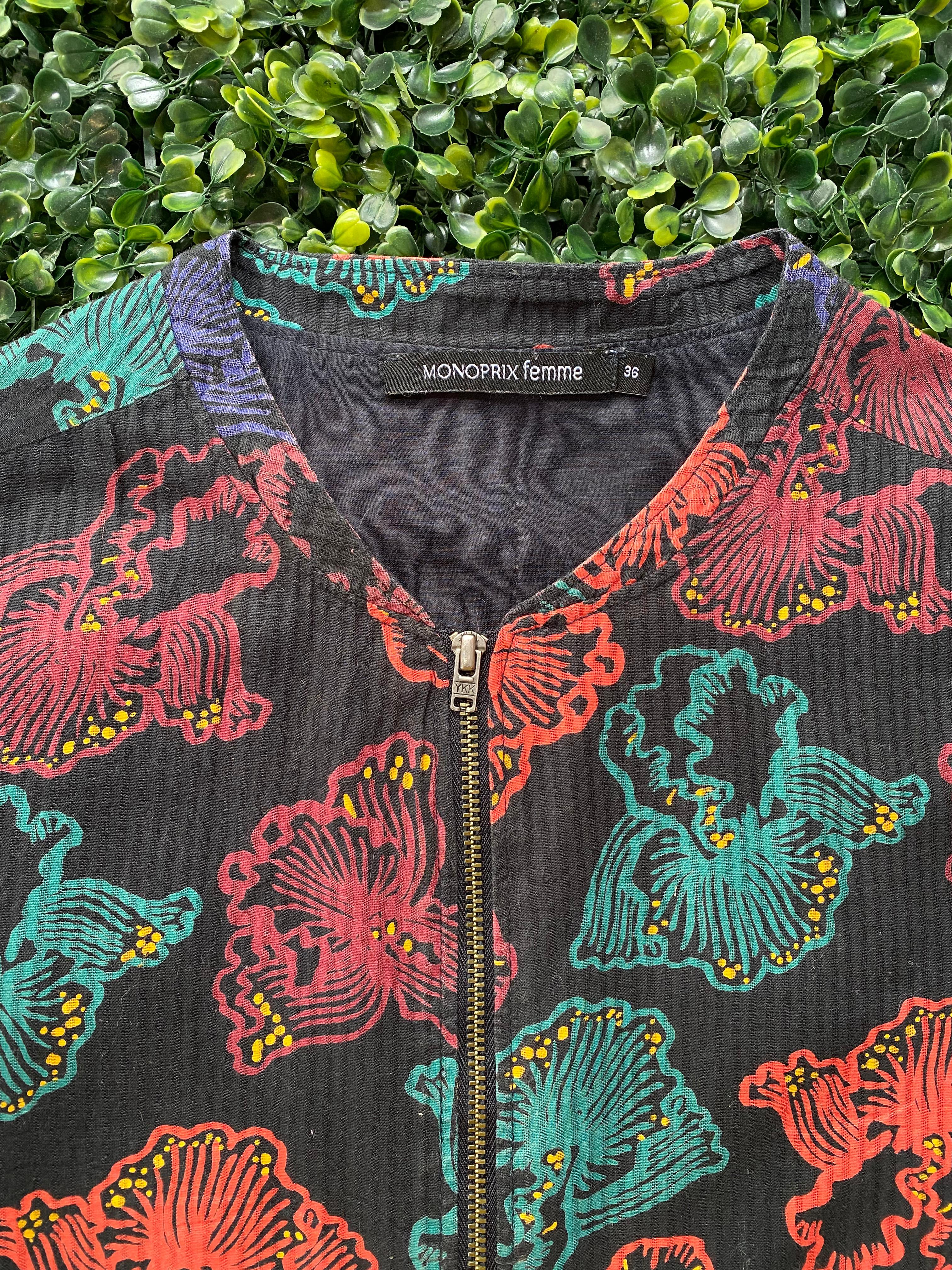 Monoprix Femme Floral Zip Jacket