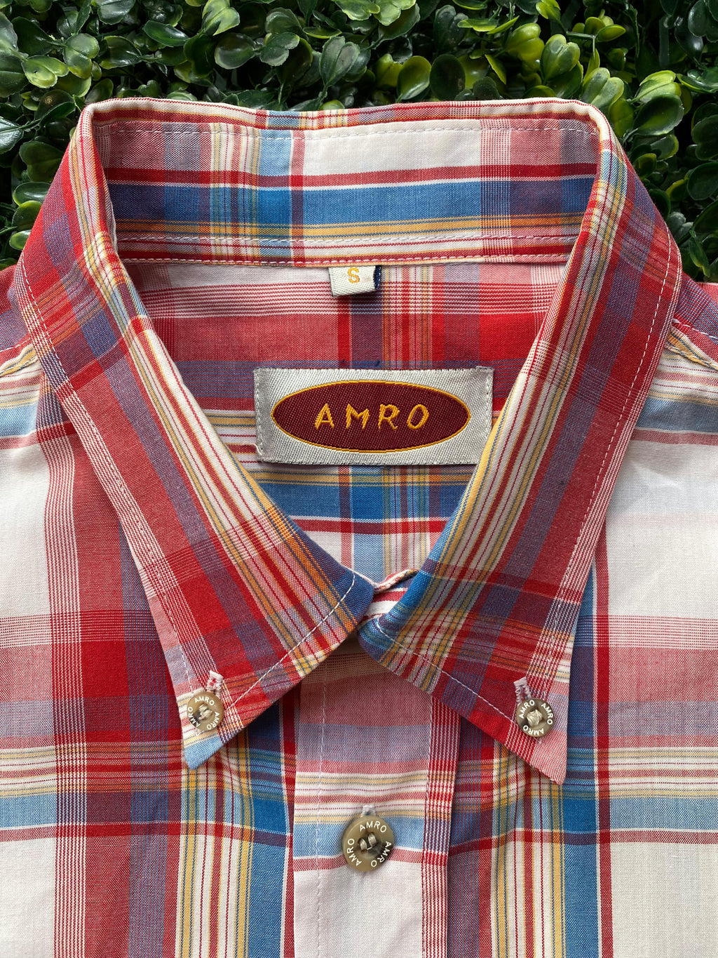AMRO Plaid Short Sleeve Shirt