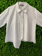 Trendyol White Wrap-Front Shirt