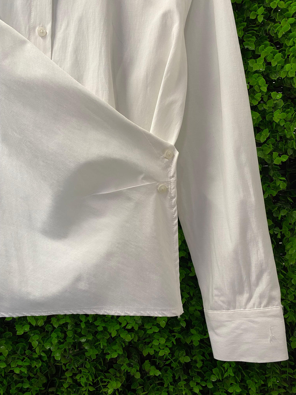 Trendyol White Wrap-Front Shirt