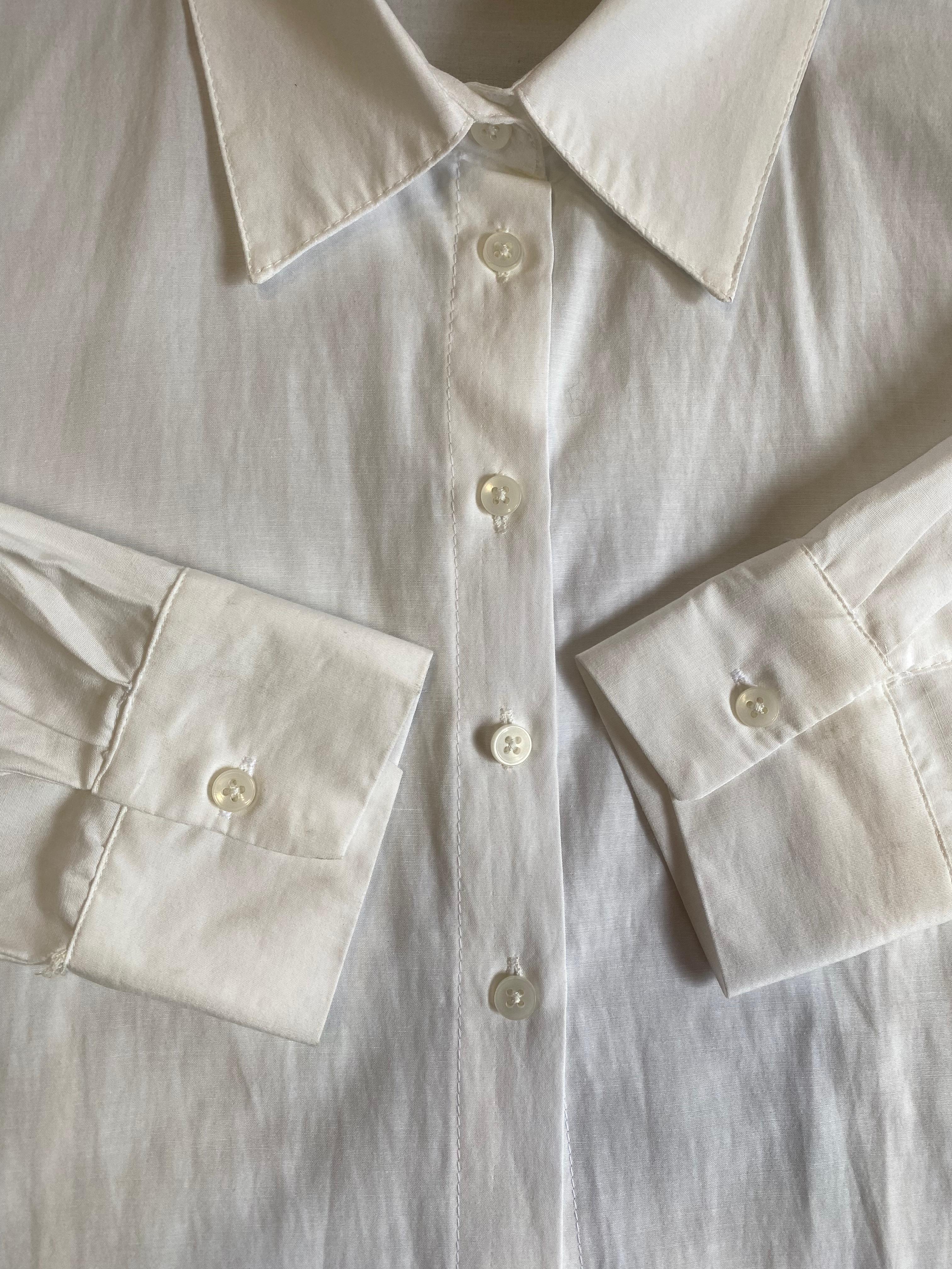 Trendyol White Wrap-Front Shirt