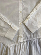 Zara Woman White Cotton Peplum Shirt