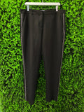Black Embellished Side Stripe Trousers