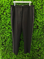 Black Embellished Side Stripe Trousers
