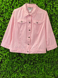 John Baner Pink Cropped Denim Jacket