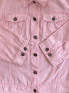 John Baner Pink Cropped Denim Jacket