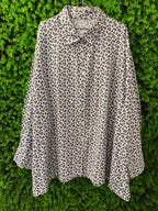 Paisley Print Oversized Button-Up Shirt