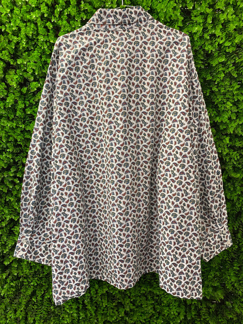 Paisley Print Oversized Button-Up Shirt