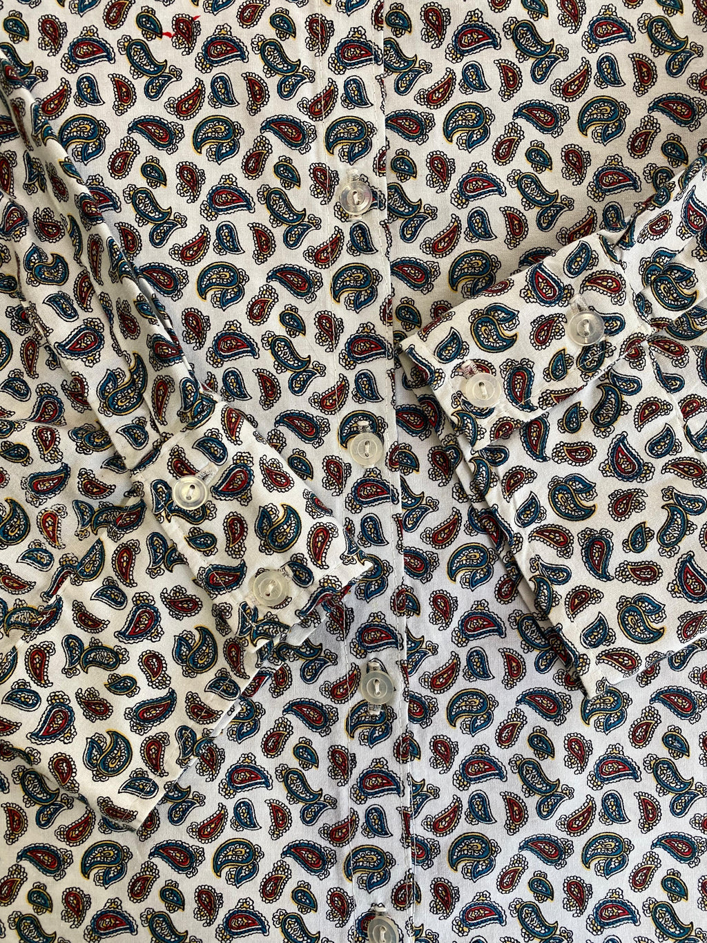 Paisley Print Oversized Button-Up Shirt