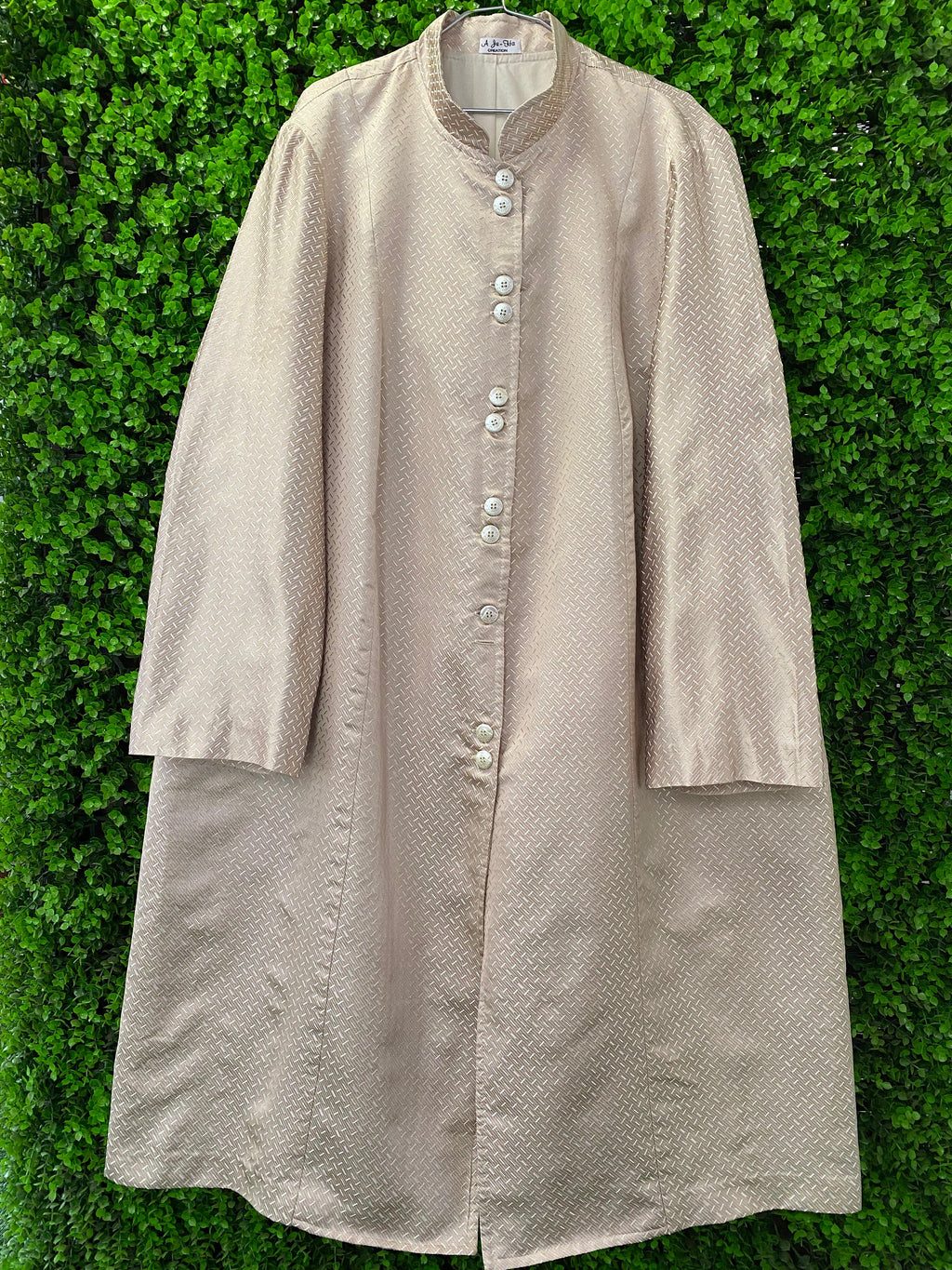 A Ju-Ila Creation Champagne Textured Longline Jacket