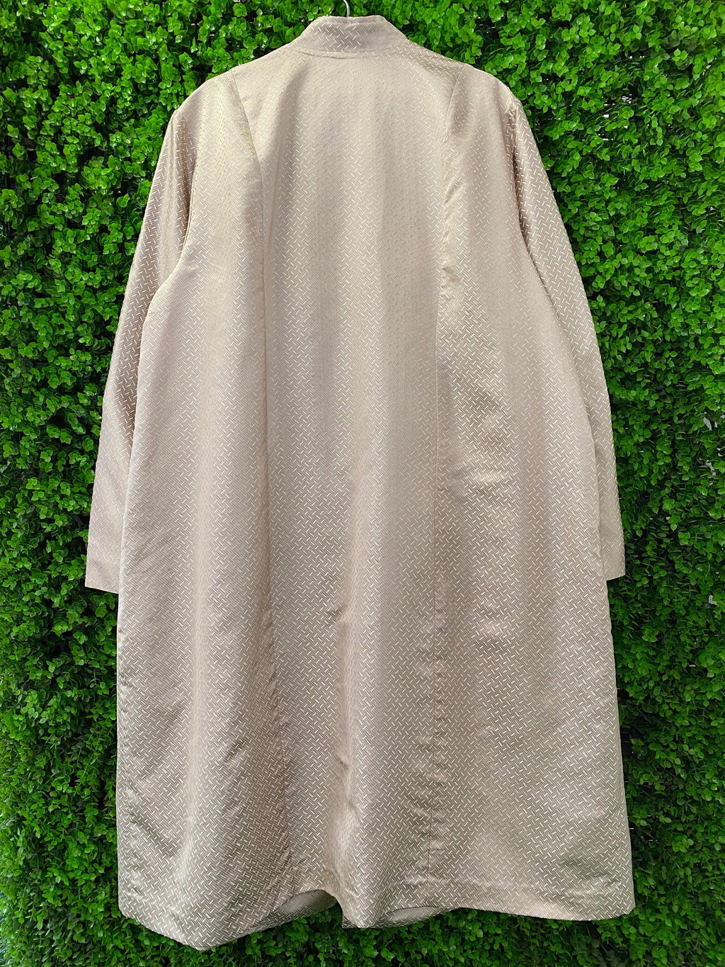 A Ju-Ila Creation Champagne Textured Longline Jacket