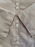 A Ju-Ila Creation Champagne Textured Longline Jacket