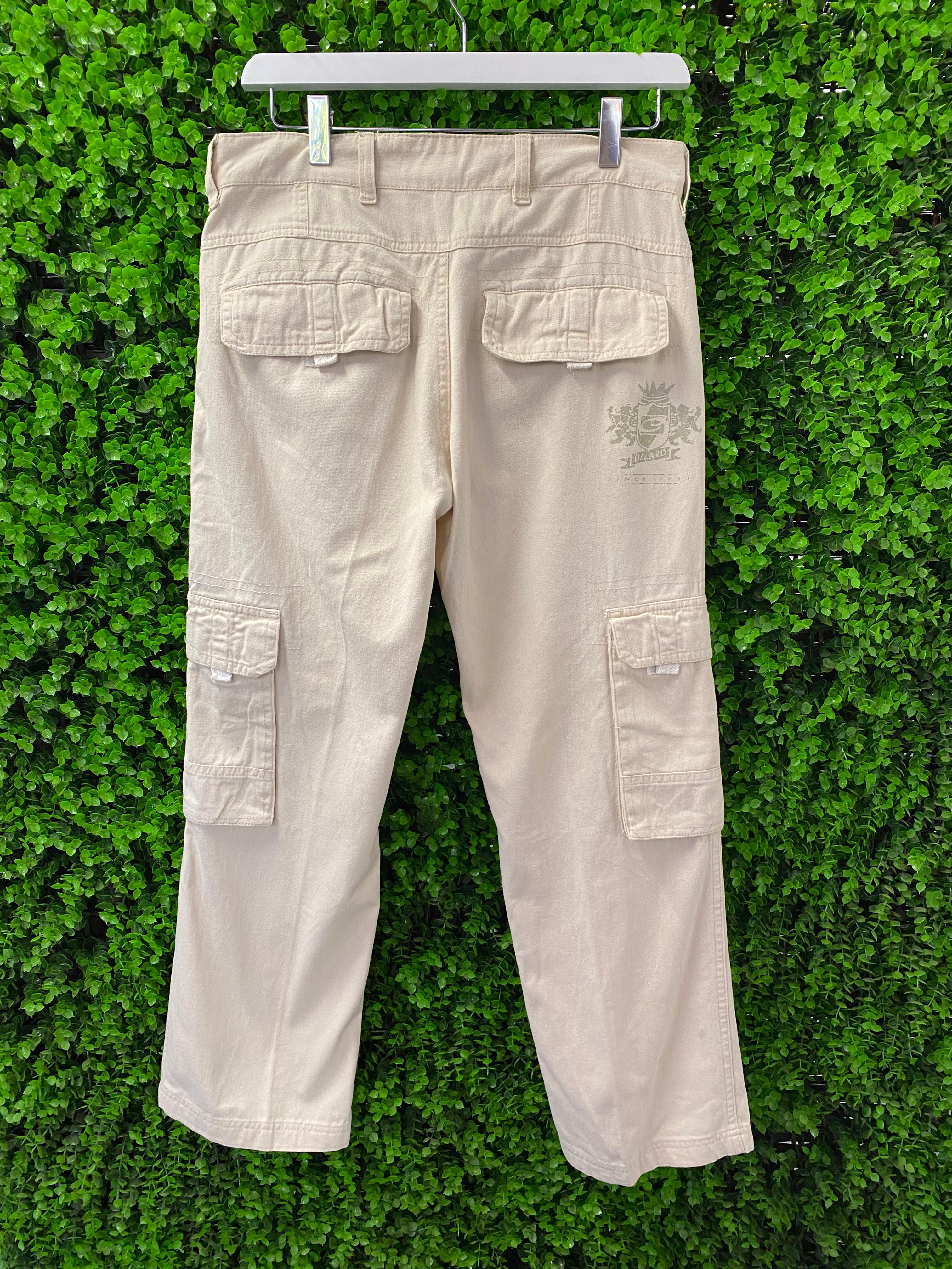 Lizzard Cream Cargo Pants