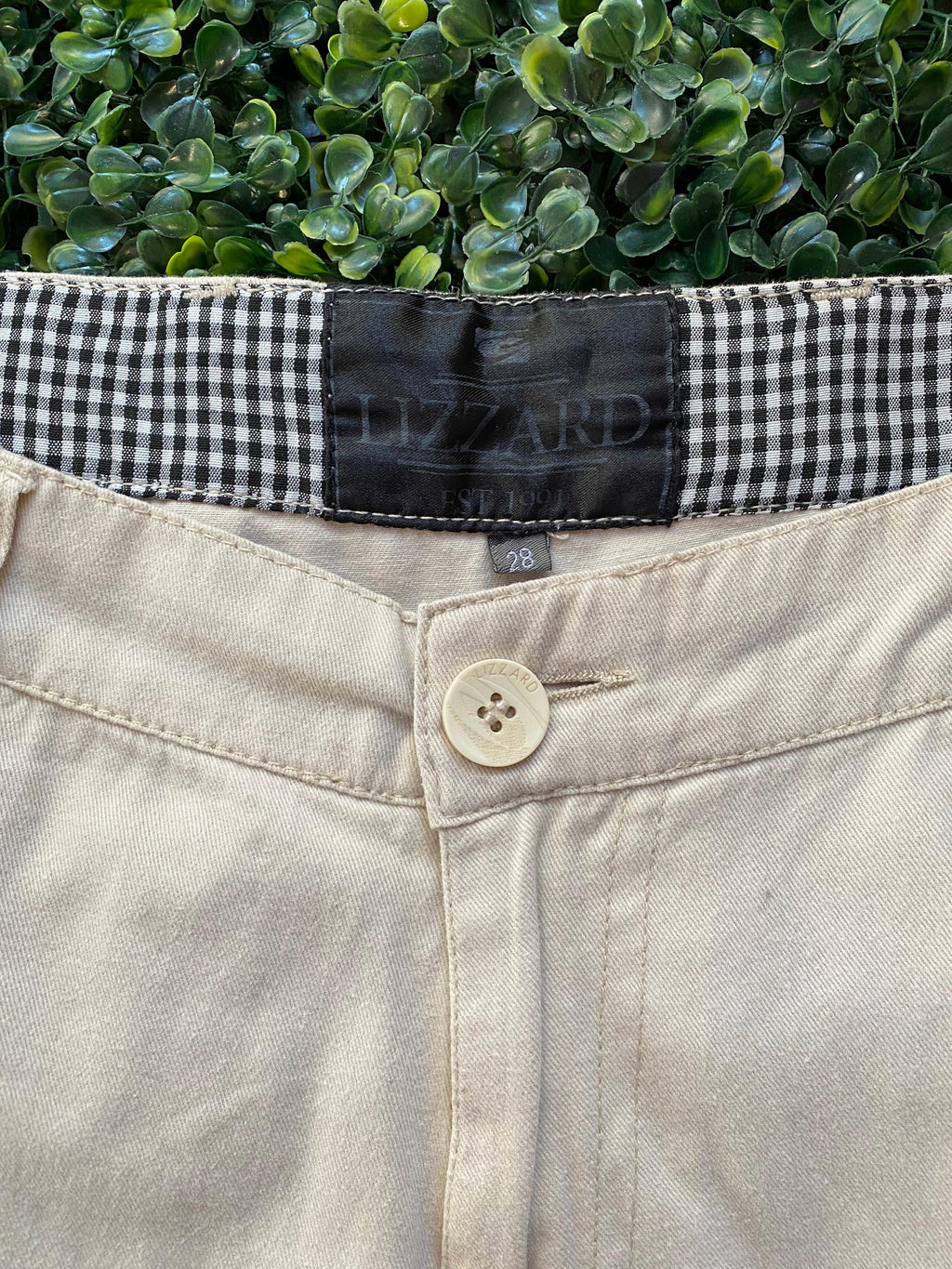 Lizzard Cream Cargo Pants
