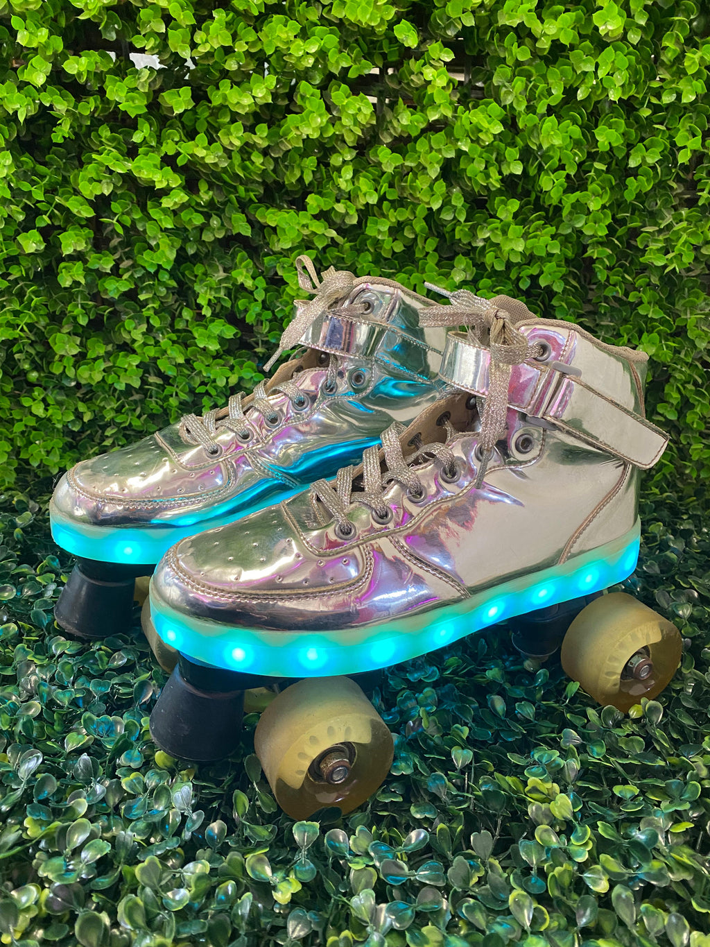 Silver Light-Up Roller Skates