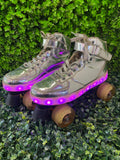 Silver Light-Up Roller Skates