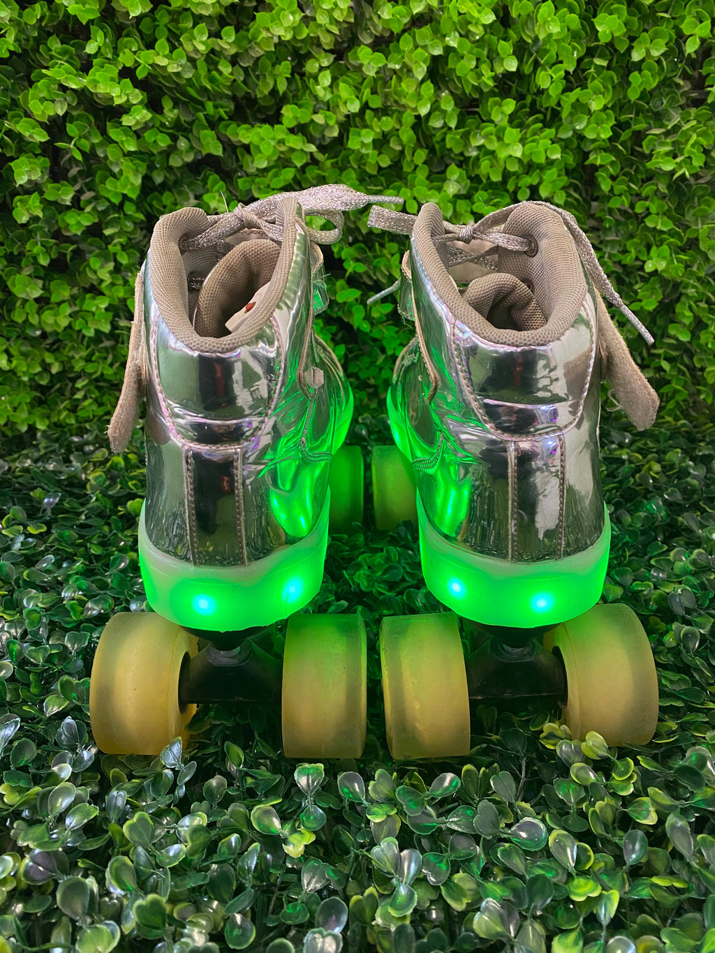 Silver Light-Up Roller Skates