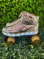 Silver Light-Up Roller Skates