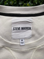 Steve Madden White Logo Sweatshirt