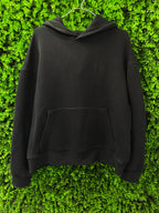 H&M Black Ribbed Hooded Sweatshirt