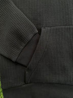 H&M Black Ribbed Hooded Sweatshirt