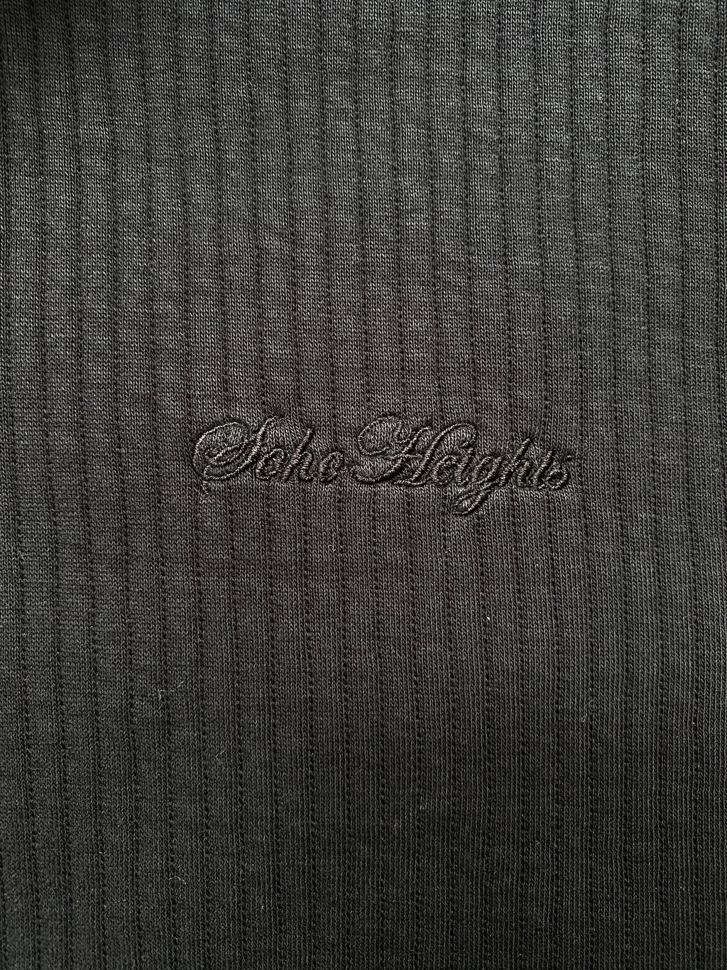 H&M Black Ribbed Hooded Sweatshirt