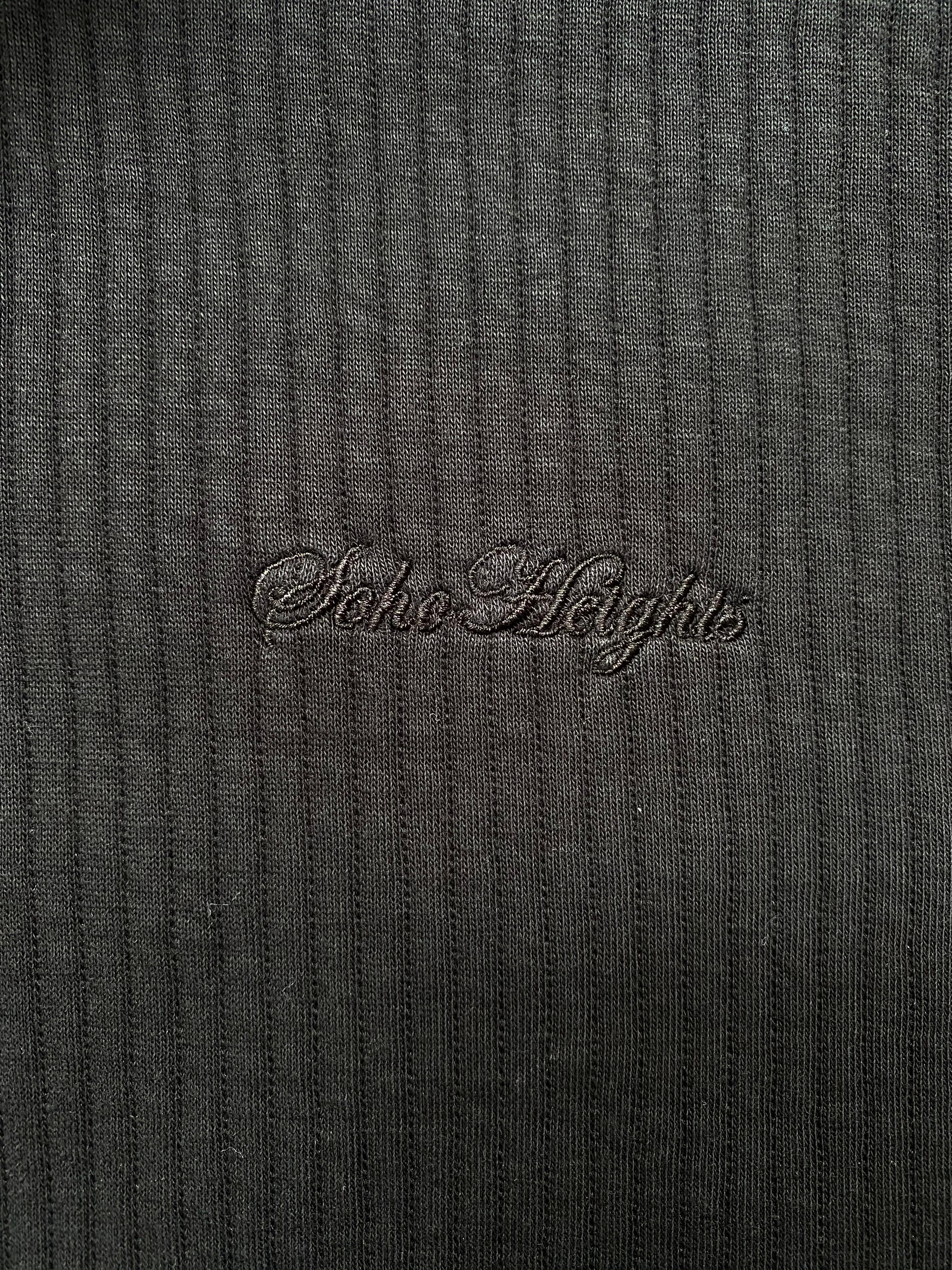 H&M Black Ribbed Hooded Sweatshirt