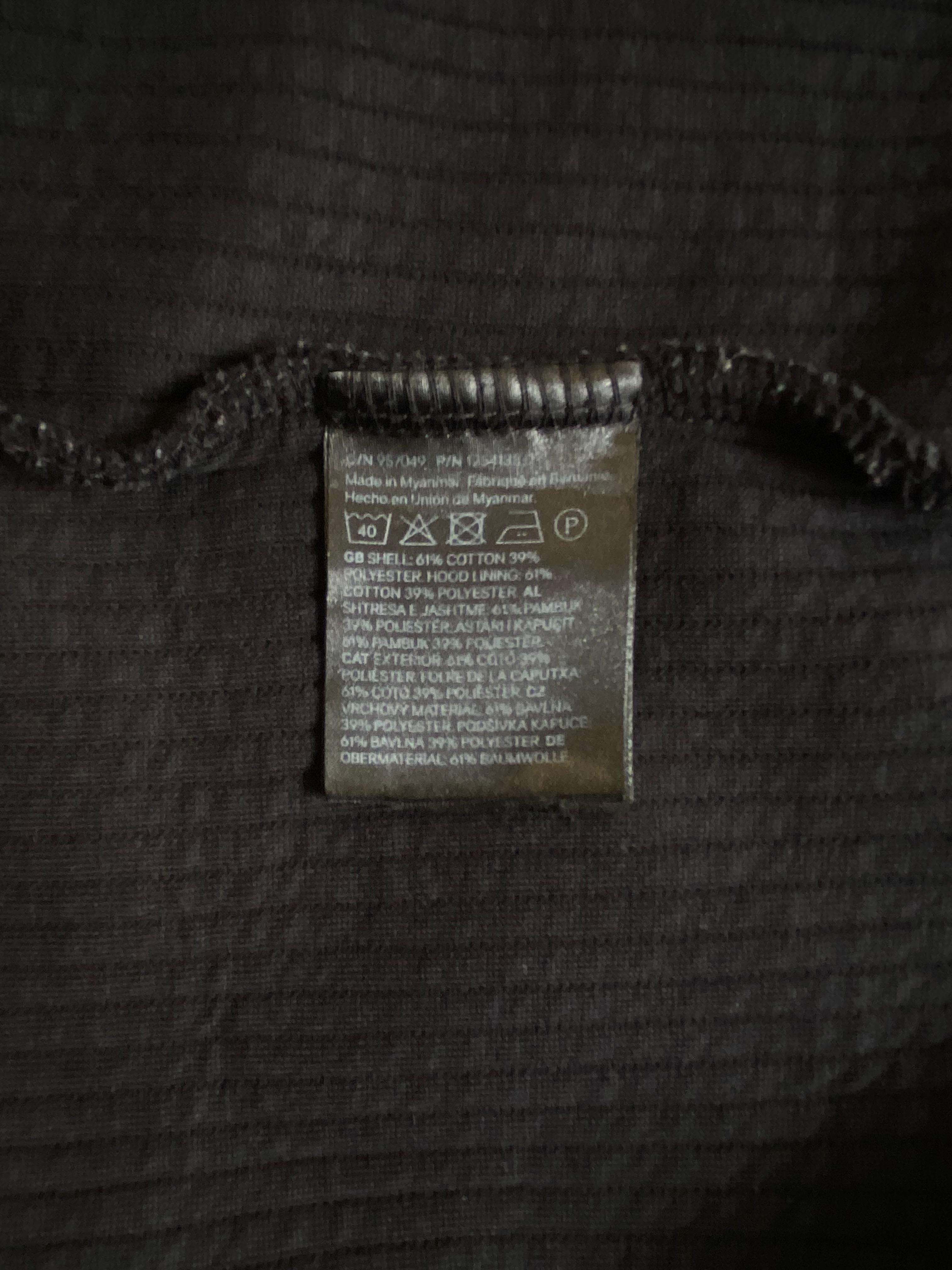 H&M Black Ribbed Hooded Sweatshirt